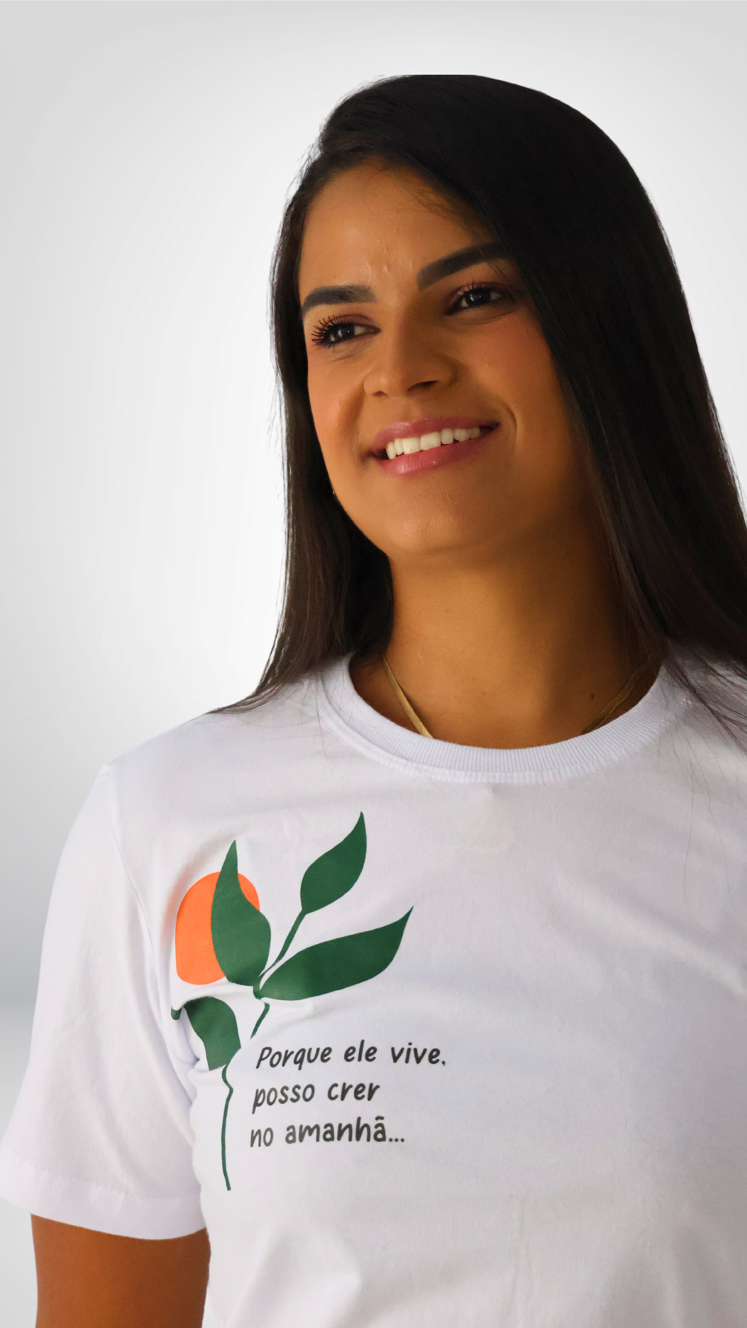 T-shirt "PORQUE ELE VIVE..." - Imagem 2