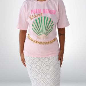 Saia em tricot maquinado